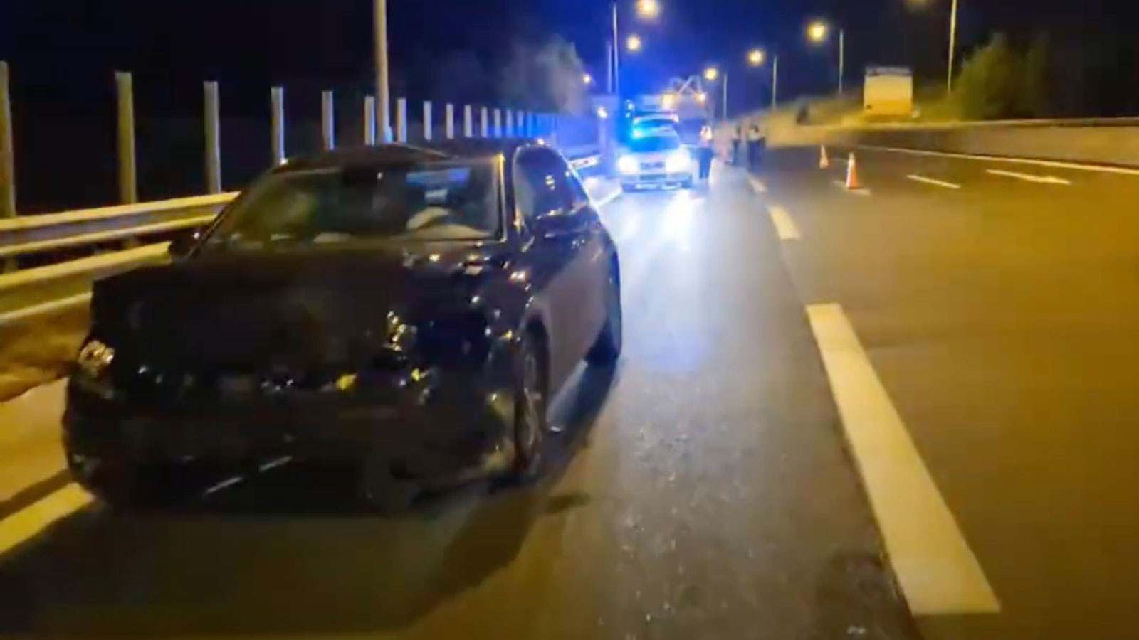Αυτοκίνητο χτύπησε αρκούδα στην Εγνατία (+video)