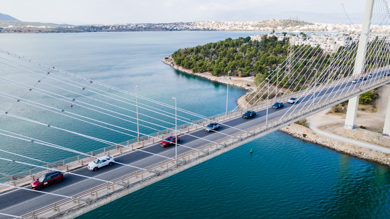 Πανοραμικό πλάνο από την Υψηλή Γέφυρα Ευρίπου