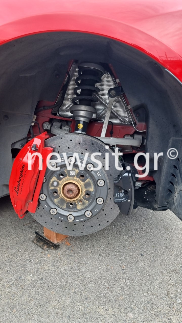 Αρπαξαν ζαντολάστιχα & φρένα από πανάκριβη Lamborghini