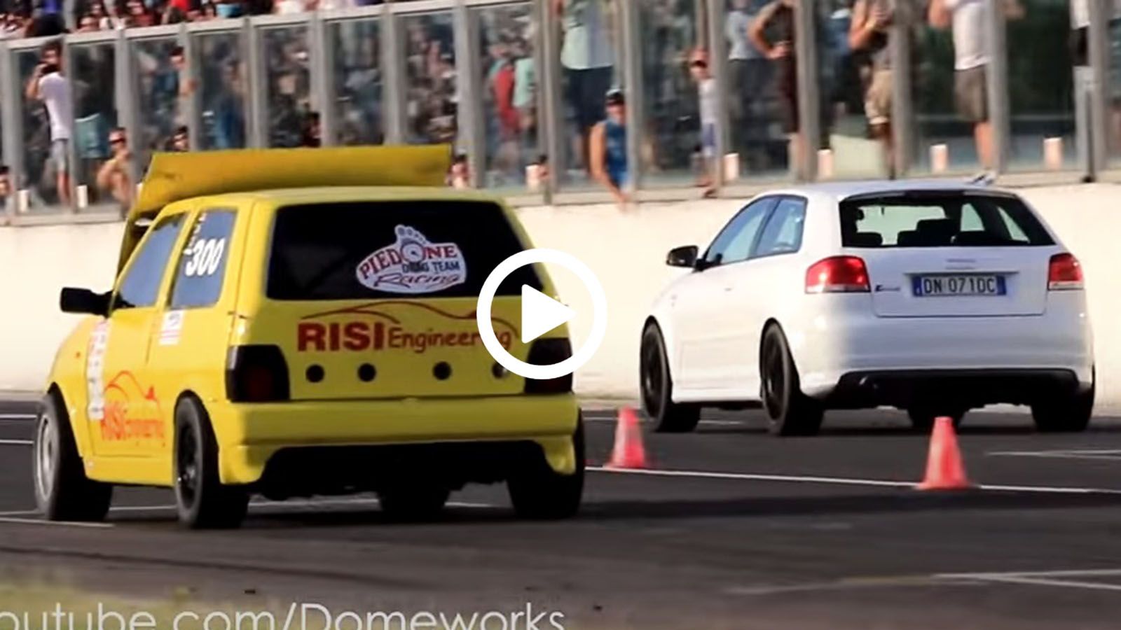 Fiat Uno Turbo παίρνει το καπό στα μούτρα σε κόντρα με Audi S3