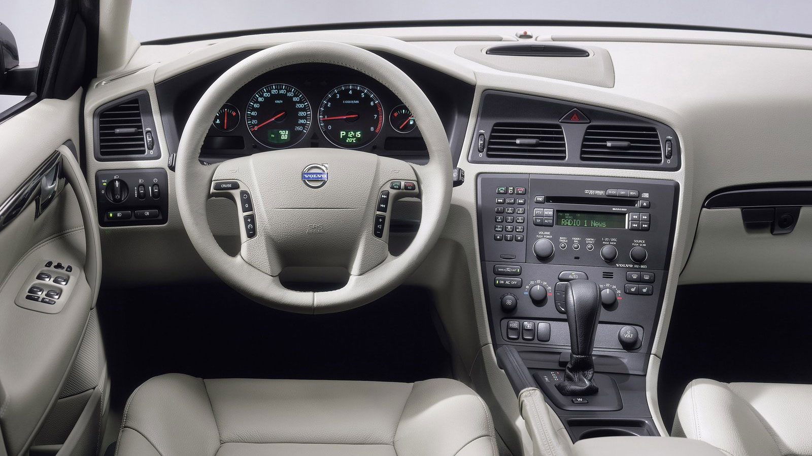 To Volvo V70 με τους κλασικούς διακόπτες χρειάστηκε 10 δευτερόλεπτα για να ολοκληρώσει όλες τις ενέργειες.