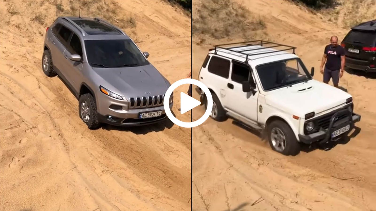 Lada περνάει αρχοντικά από εκεί που το Jeep... κόλλησε!