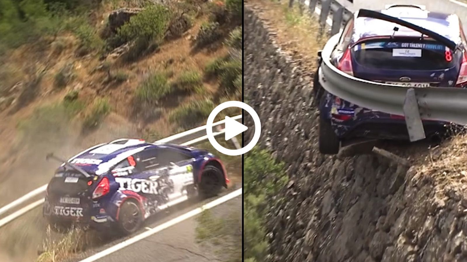 Βγήκε εκτός στη στροφή αλλά η μπαριέρα τους έσωσε τη ζωή