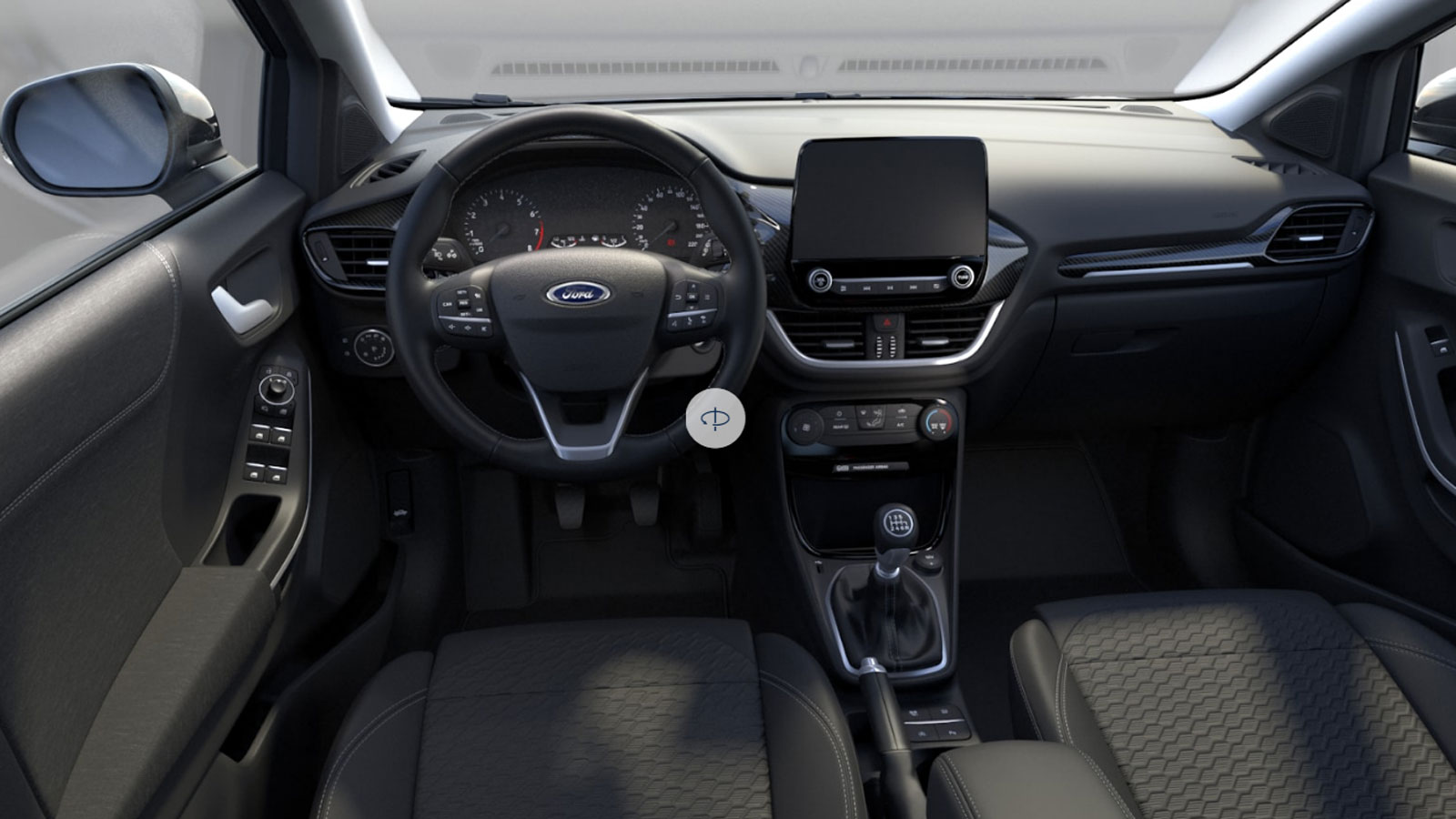 Ποιοτικό είναι το εσωτερικό του Ford Puma όπου συναντάμε επένδυση ταμπλό υψηλού επιπέδου και δερμάτινες λεπτομέρειες (λαβή χειρόφρενου και μοχλού ταχυ