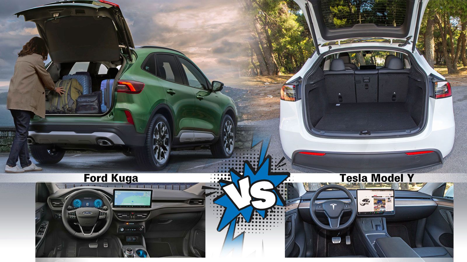 Μεγαλύτερο είναι το πορτ-μπαγκάζ του Model Y αλλά συνολικά, οι διαφορές στο κομμάτι των χώρων είναι μικρές.