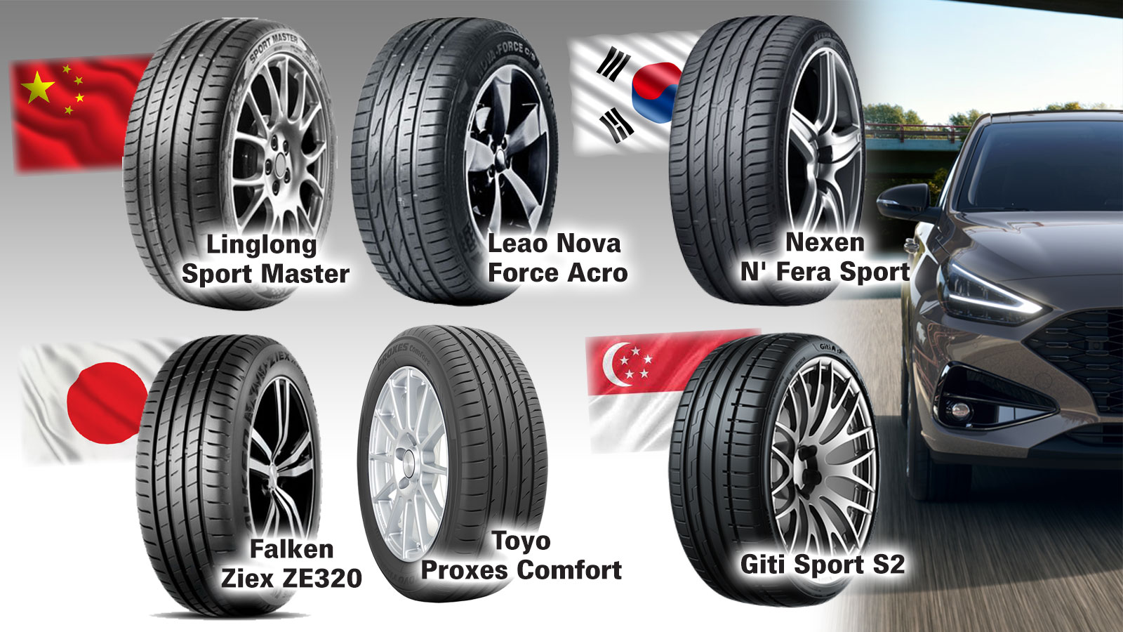 Σε A-Class, Astra, Corolla, Focus, & Golf ποιο θερινό λάστιχο επιλέγω;