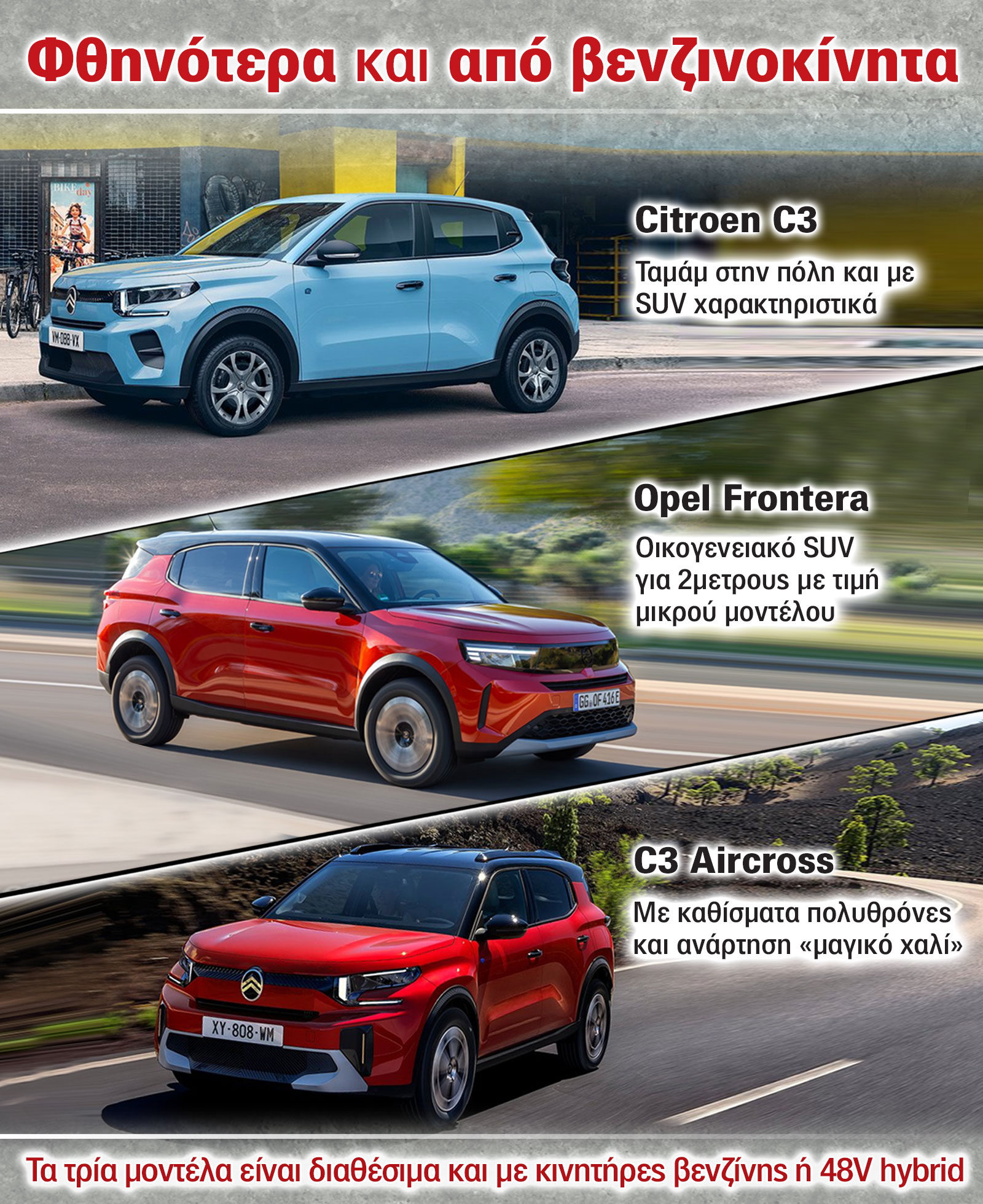 Ηλεκτρικά με σούπερ τιμή: Citroen C3, C3 Aircross και Opel Frontera