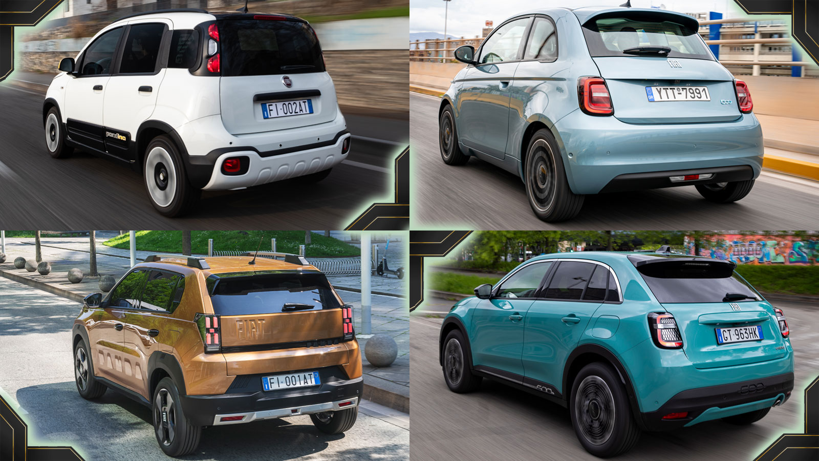 Τα 500 και Panda στα μίνι και τα Grande Panda και 600 στα μικρά, συνθέτουν την εξαιρετικά στοχευμένη γκάμα της Fiat στην αγορά σήμερα.