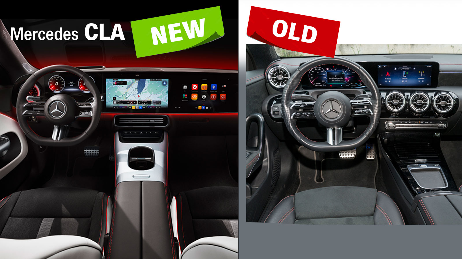 Το εσωτερικό της νέας CLA είναι ολοκαίνουργιο και διαφέρει σημαντικά σε σχέση με πριν.