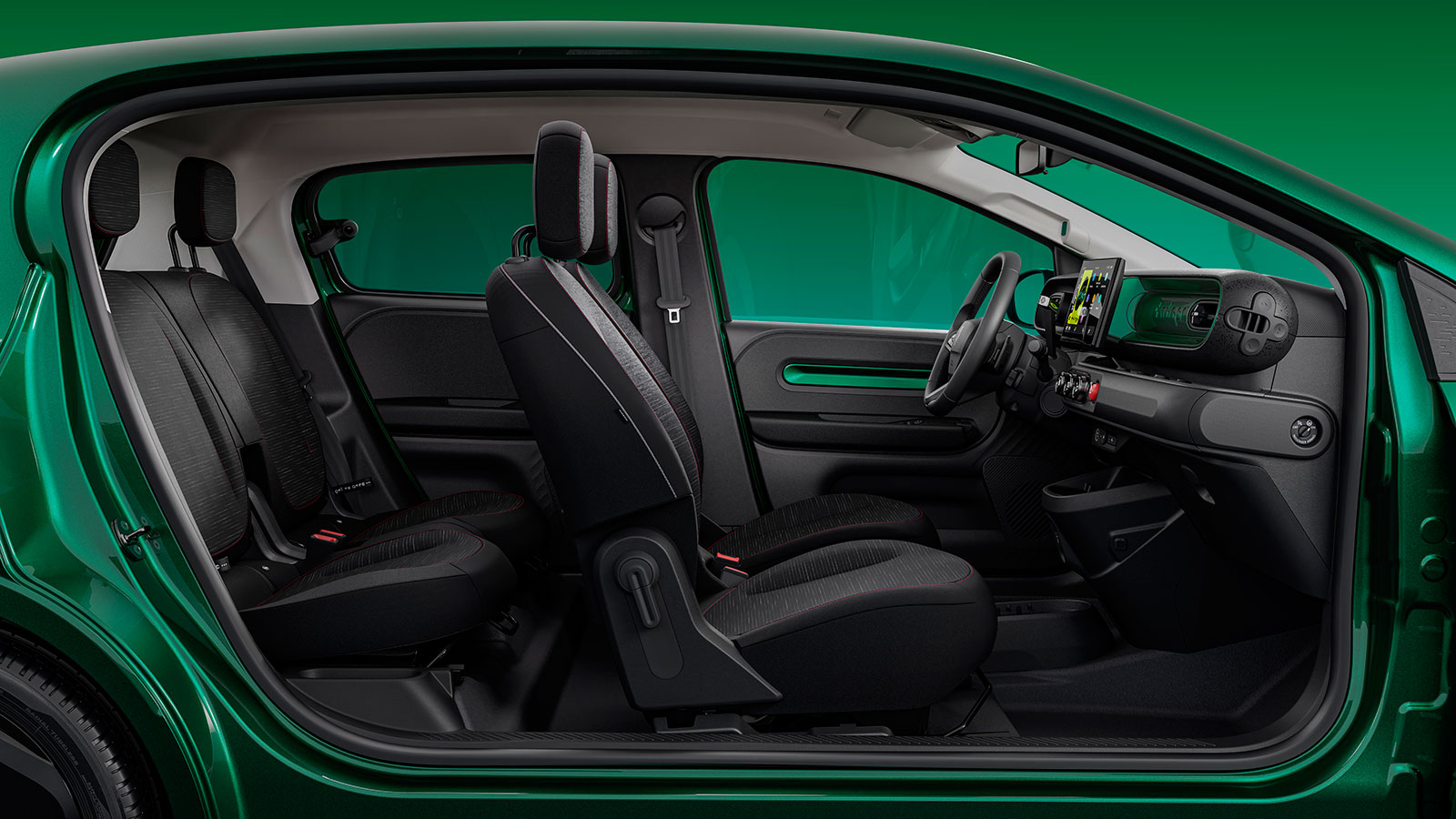 Η καμπίνα του Renault Twingo E-Tech Electric από το πλάι