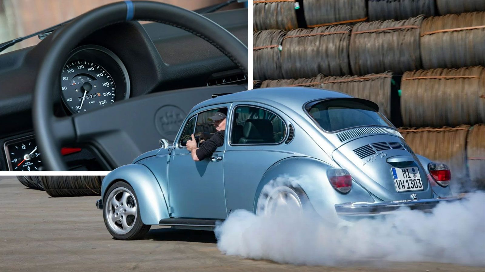 Σκαραβαίος με μοτέρ Tesla 600+ ίππων και μπαταρία Porsche!