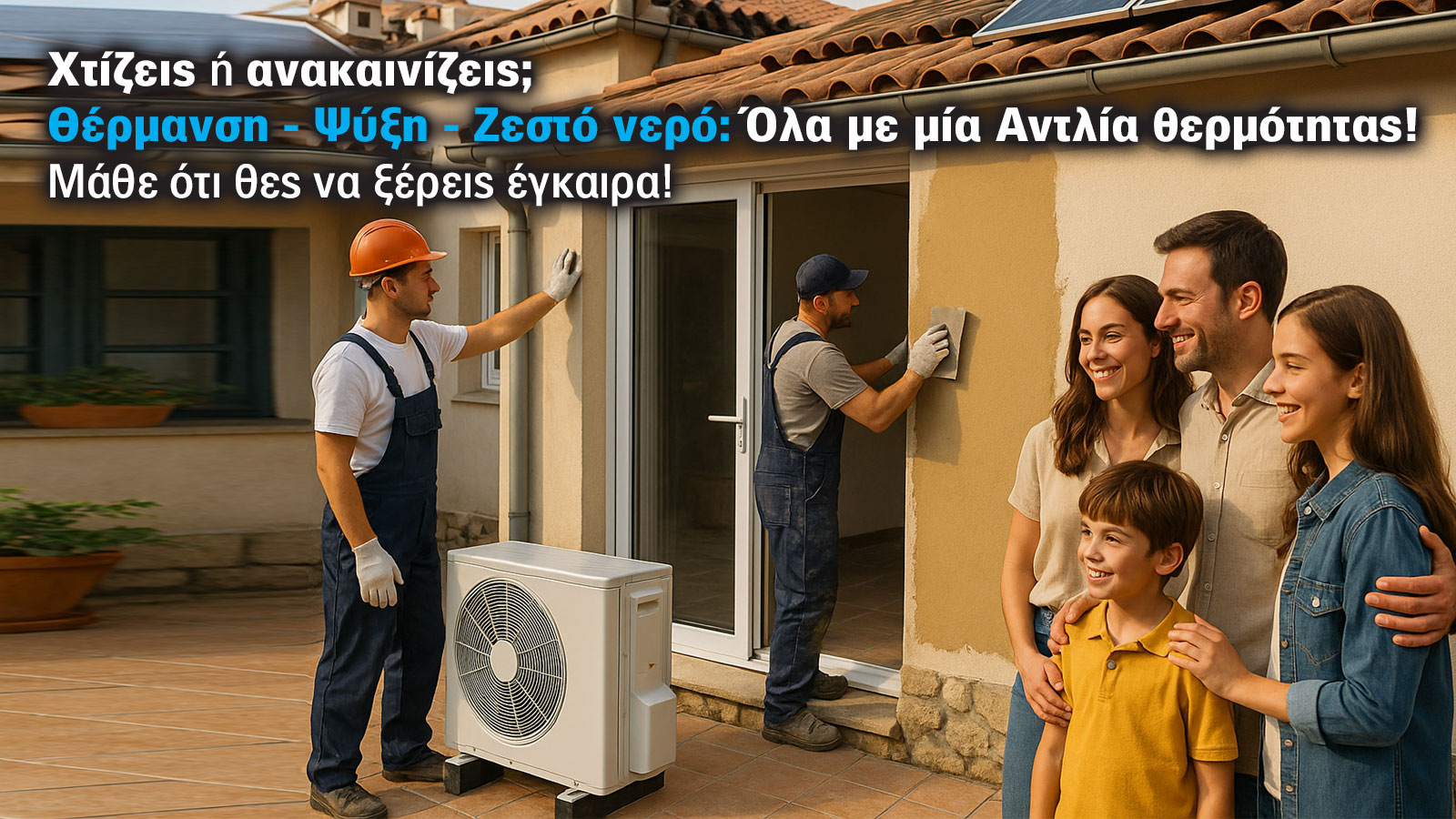 Χτίζεις ή ανακαινίζεις; Η αντλία θερμότητας είναι μονόδρομος!
