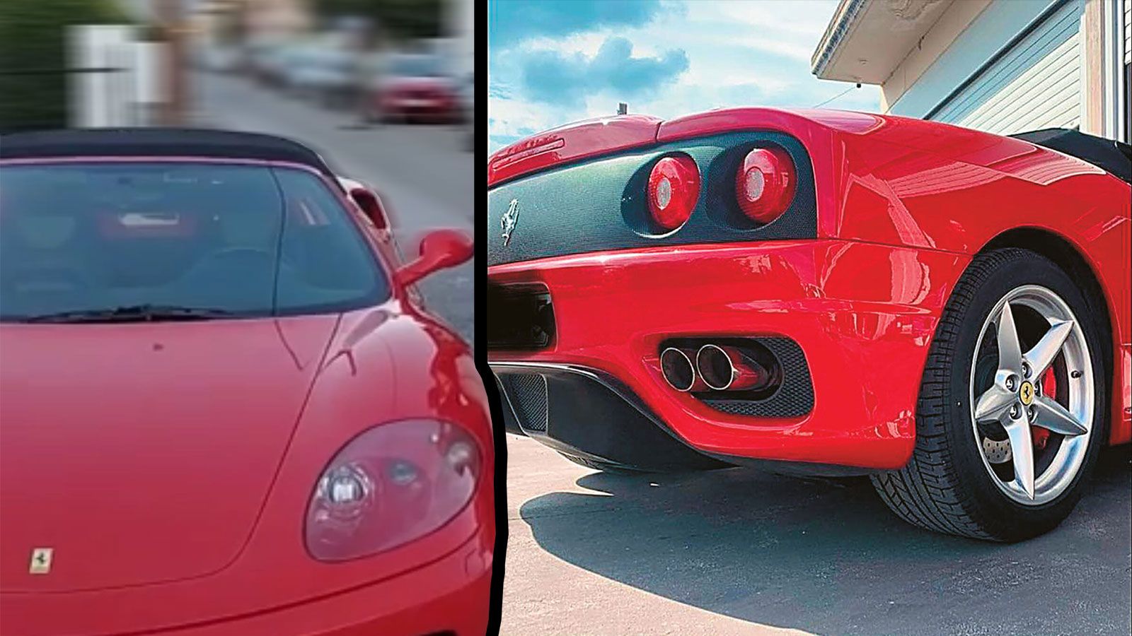 Η περιβόητη Ferrari του κ. Μαγειρία είναι μία κόκκινη 360 Spider.