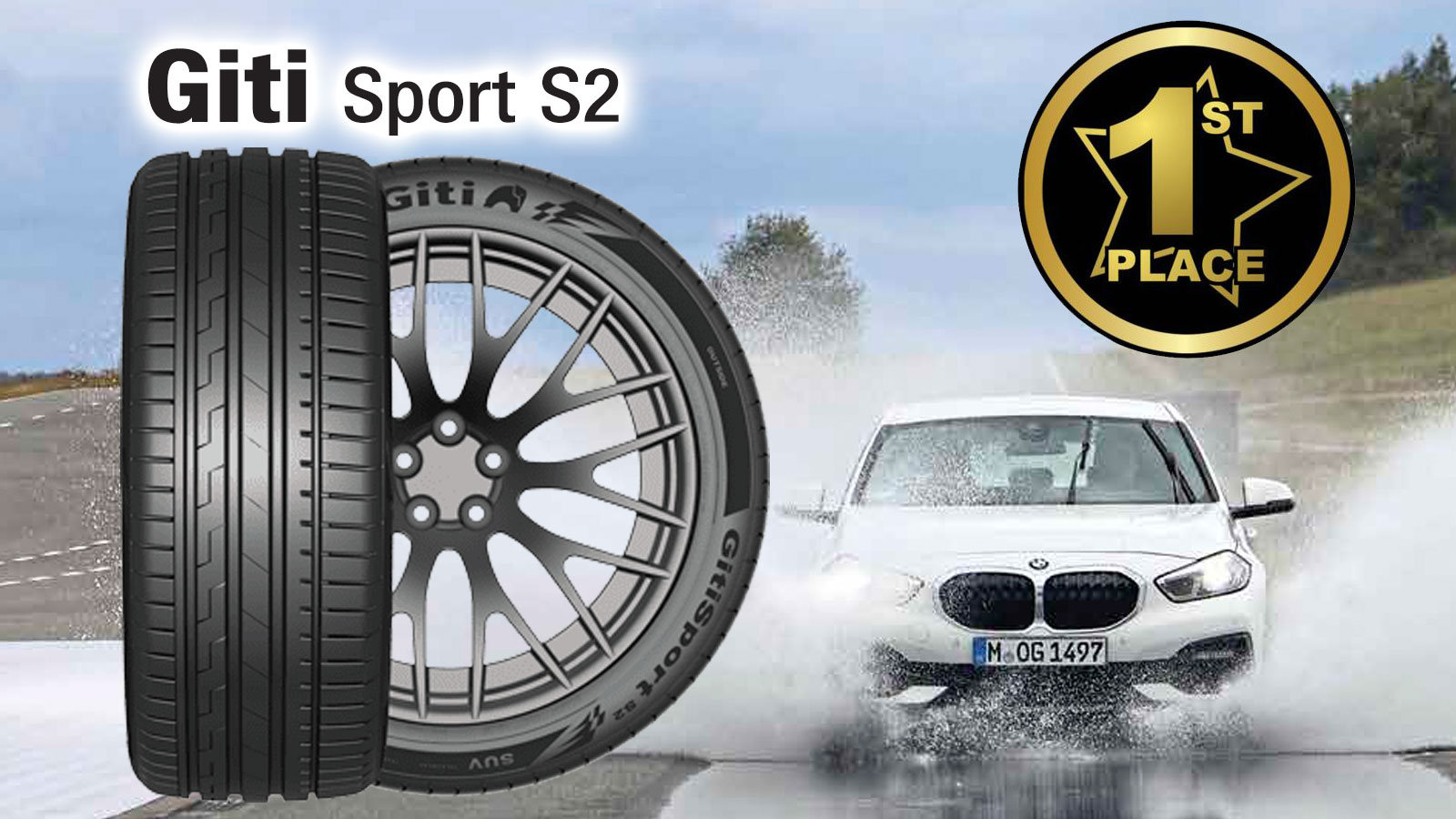 Giti Sport S2: 1ο λάστιχο σε πρόσφυση για να αποφύγεις την υδρολίσθηση
