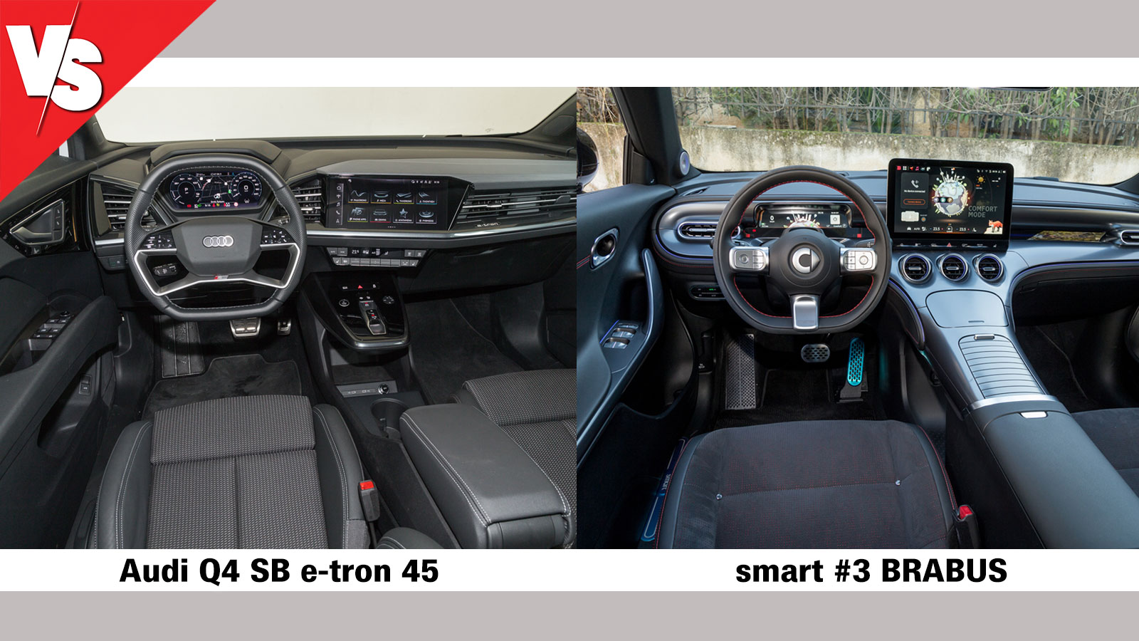 smart #3 BRABUS με +140 άλογα ή Audi Q4 Sportback e-tron 45 κι ας είναι 1,5 χιλιάρικο ακριβότερο;