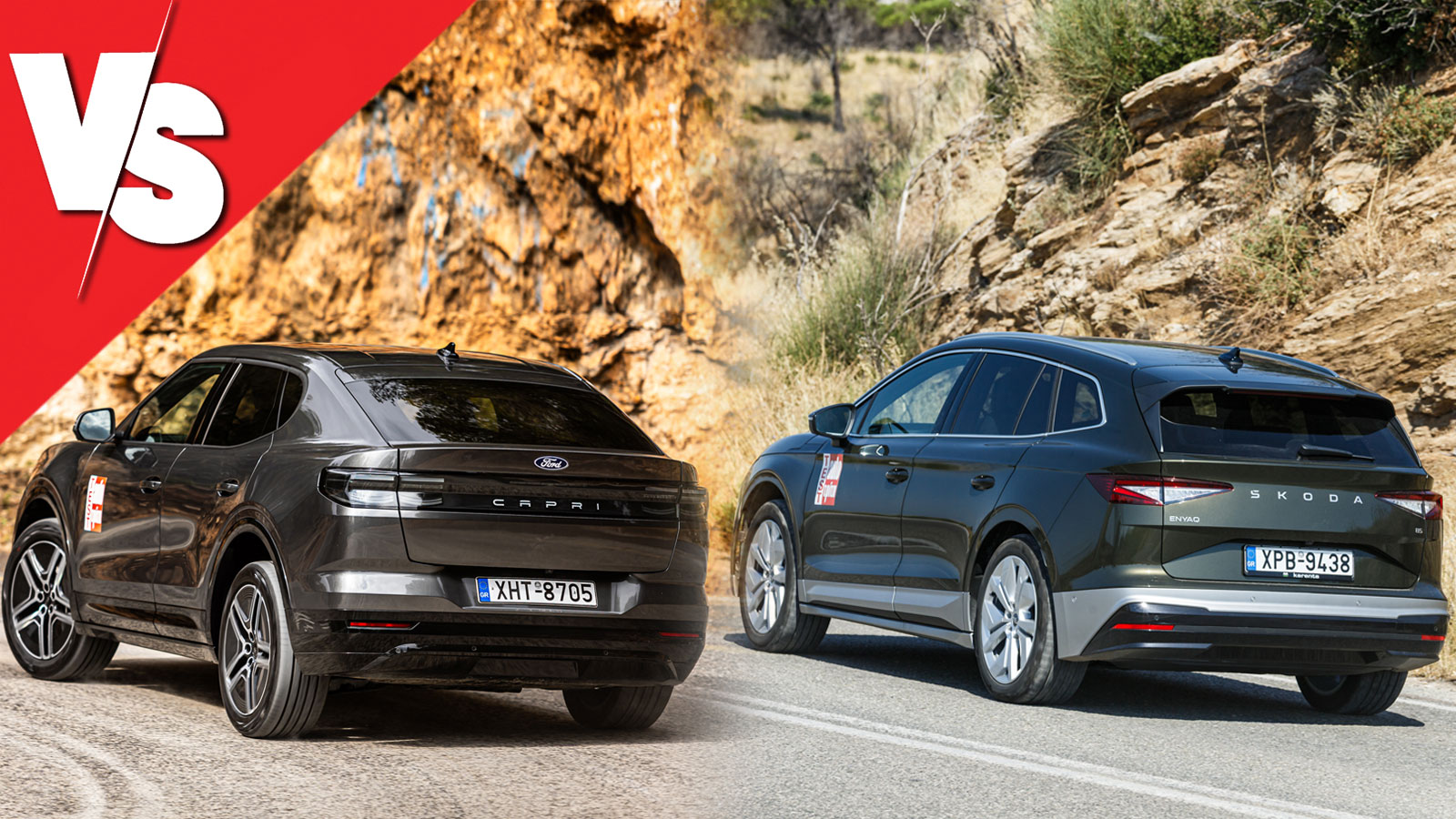 Ο μικρός κύκλος στροφής είναι συνδετικός κρίκος στα δύο μοντέλα, με το Ford Capri έχει ένα πιο ευχάριστο πάτημα και το Skoda Enyaq να στοχεύει περισσό