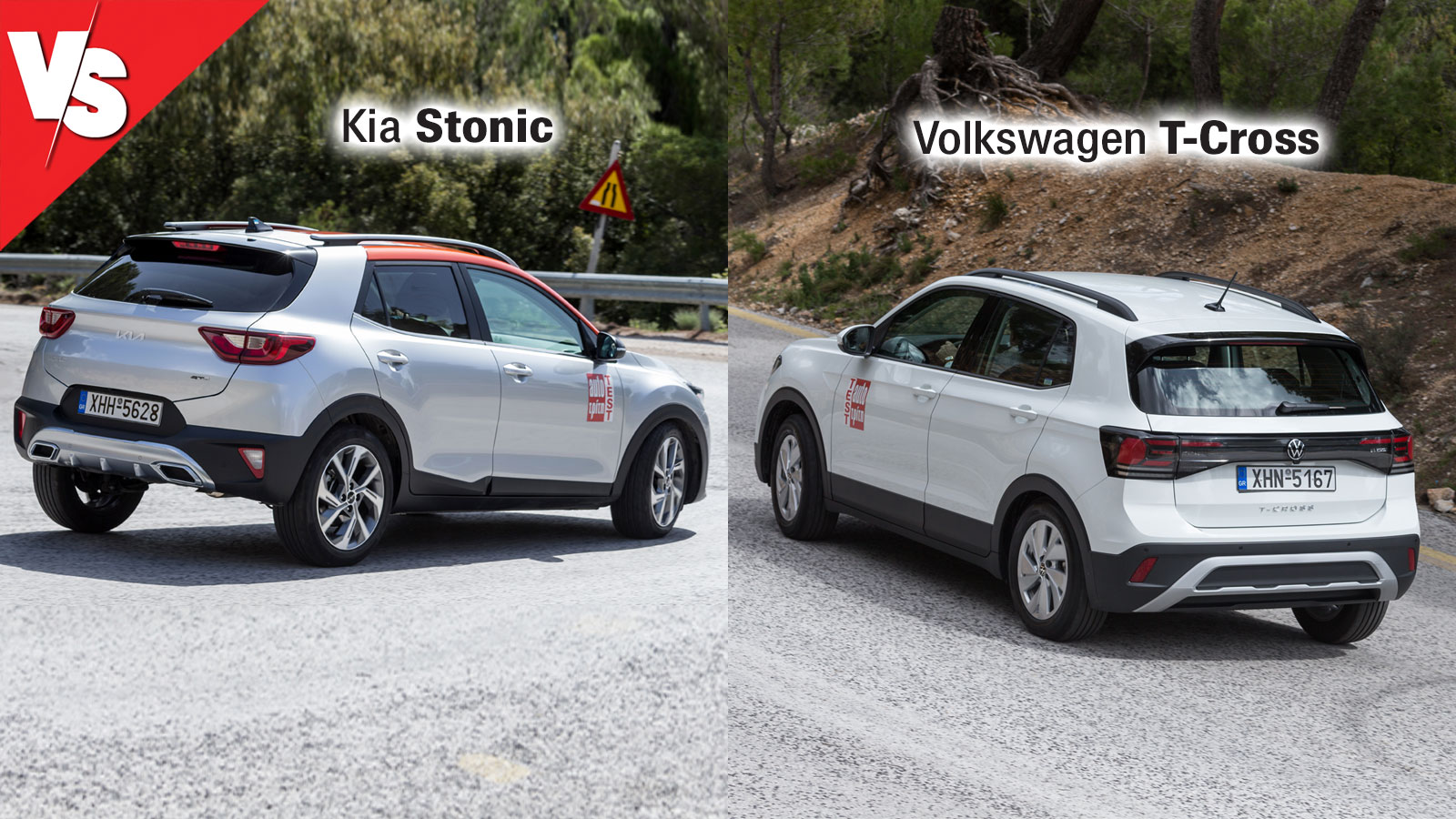 Kia Stonic 1.0 100 PS vs Volkswagen T-Cross TSI 95 PS στα 20.000 ευρώ