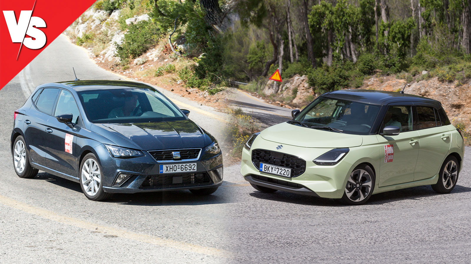 Suzuki Swift Hybrid ή SEAT Ibiza; Δες κατανάλωση, χώρους, εξοπλισμό και οδηγική συμπεριφορά για μικρό αυτοκίνητο στα 17.000¤.