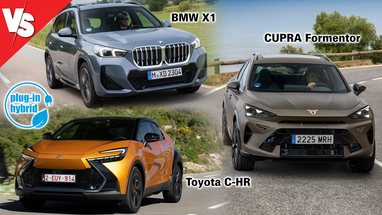 Τα 3 κορυφαία Plug-in Hybrid SUV της αγοράς - BMW X1, CUPRA Formentor, Toyota C-HR - με τιμές, χώρους, αυτονομία και τεχνολογία.