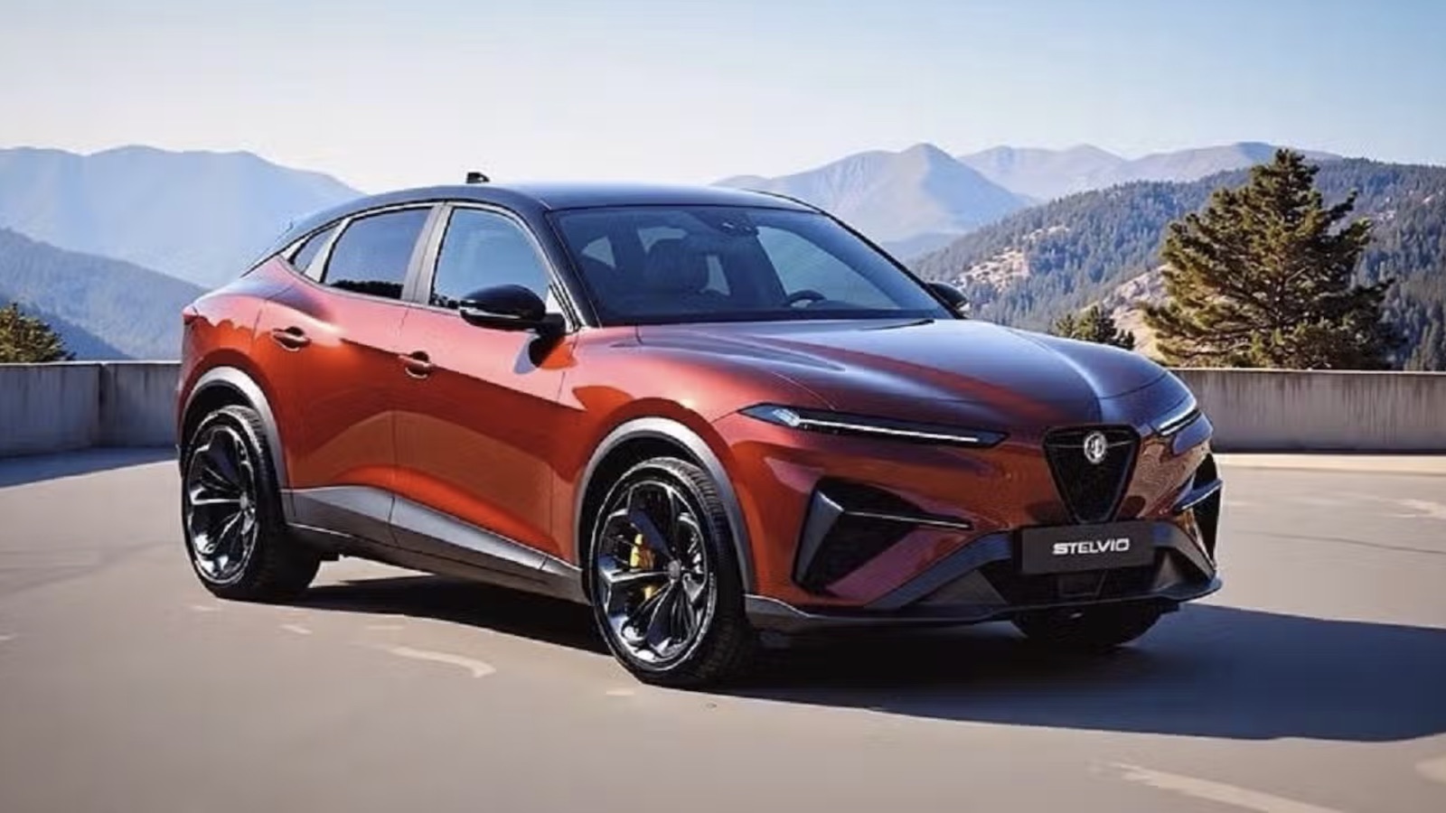 Η φωτογραφία είναι ψηφιακό σχέδιο που μας δίνει μια γεύση της επόμενη Stelvio