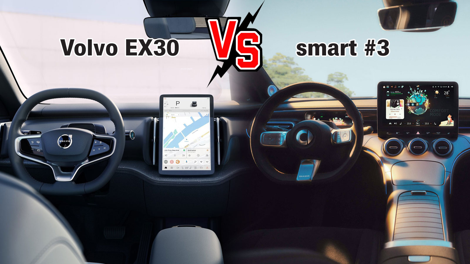 Σύγκριση ηλεκτρικών SUV με 272 άλογα - smart #3 vs Volvo EX30