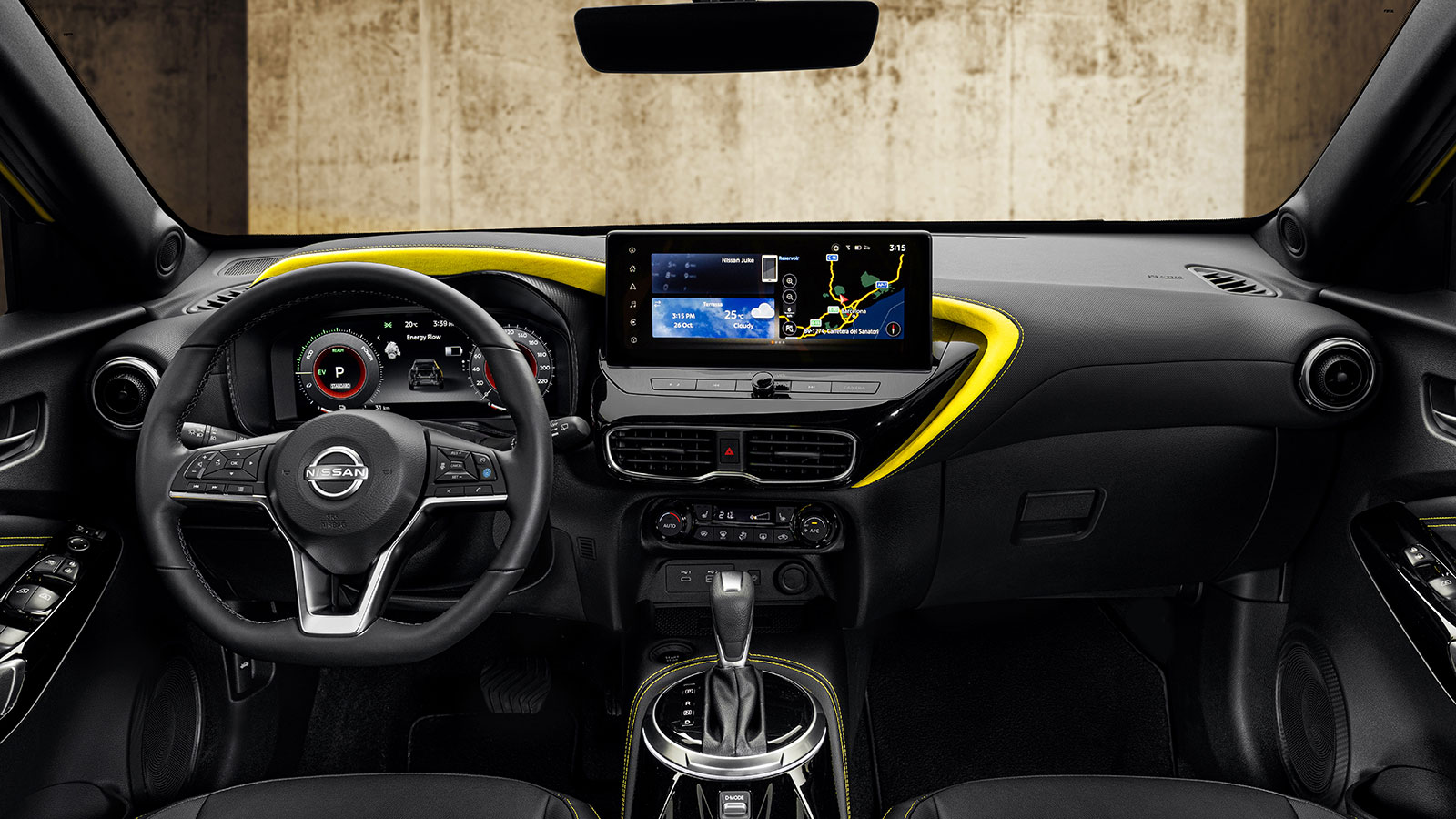 Το εσωτερικό του Nissan Juke διακρίνεται για τον όμορφο και σύγχρονο αέρα του και την προσεγμένη ποιότητα κατασκευής του. Οι χώροι είναι επαρκείς για 