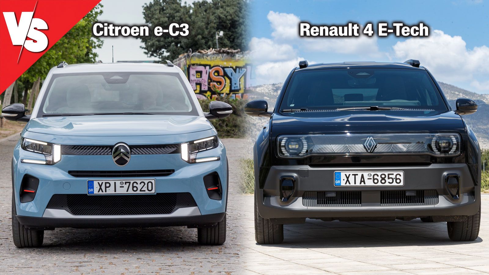 Το Citroen e-C3 προσφέρει αυτονομία έως 322 χλμ., ελαφρώς μεγαλύτερη από τα 308 χλμ. του Renault 4.