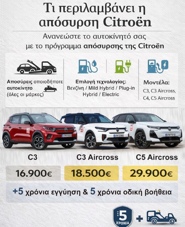 Η Citroen έβγαλε πρόγραμμα απόσυρσης με έξτρα οφέλη