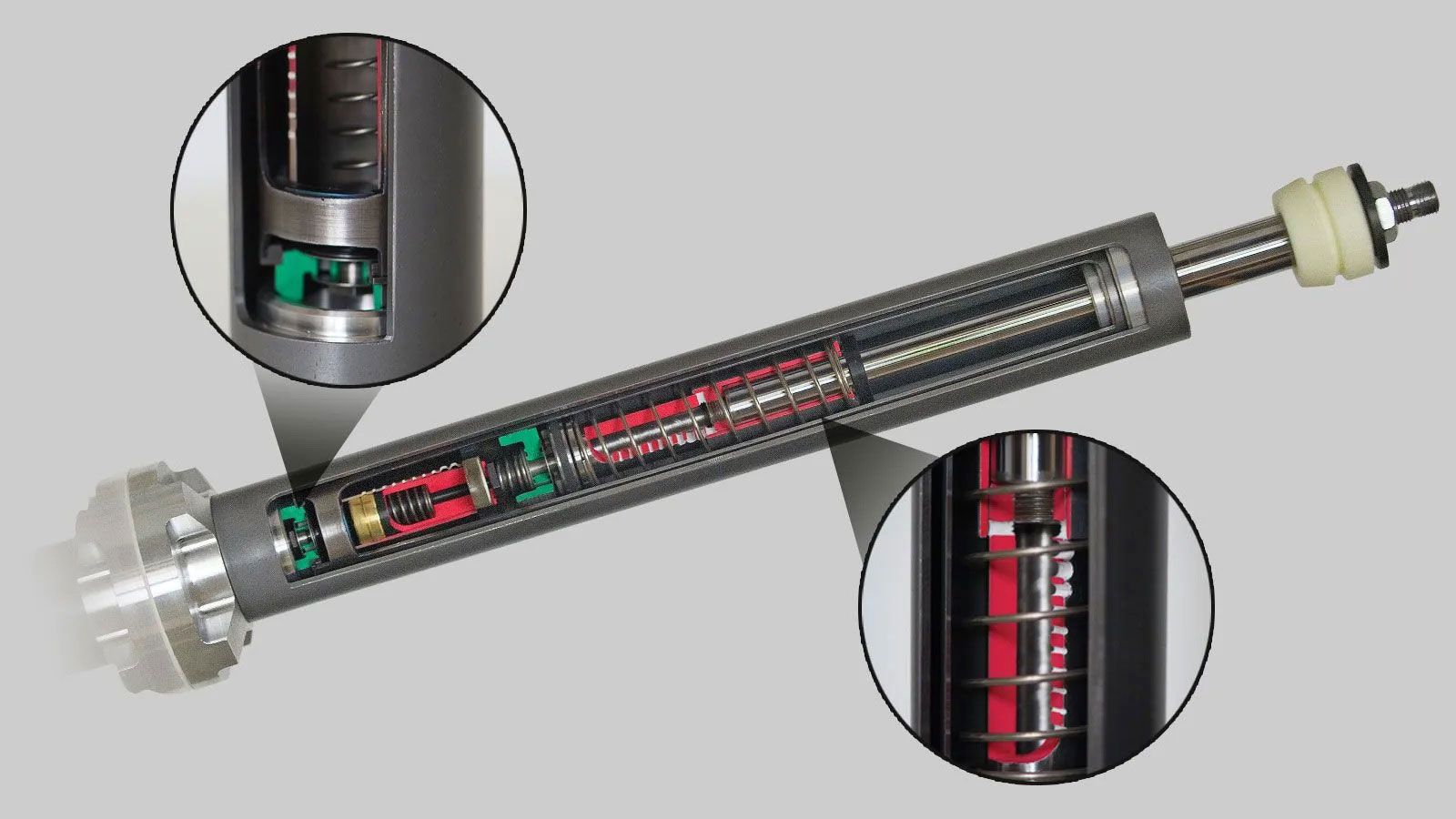 Στο σύστημα ανάρτησης Progressive Hydraulic Cushions, ουσιαστικά μιλάμε για δυο… ελατήρια μέσα στο ειδικό αμορτισέρ (ένα στο πάνω μέρος και ένα 