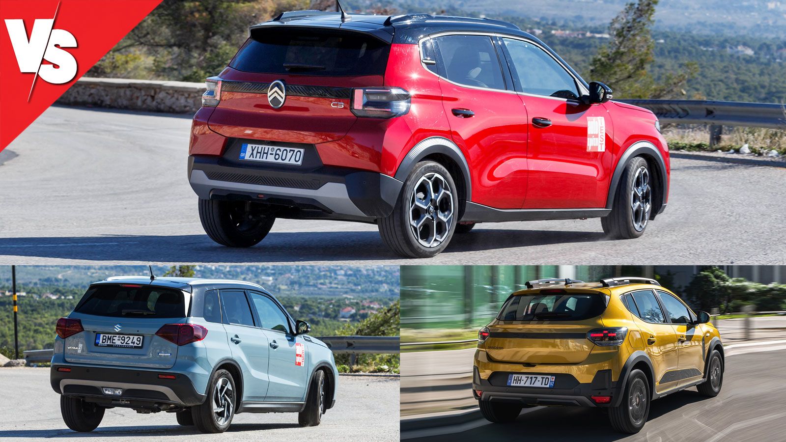 Μικρά SUV με καλή τιμή: Citroen C3, Dacia Sandero Stepway & Suzuki Vitara