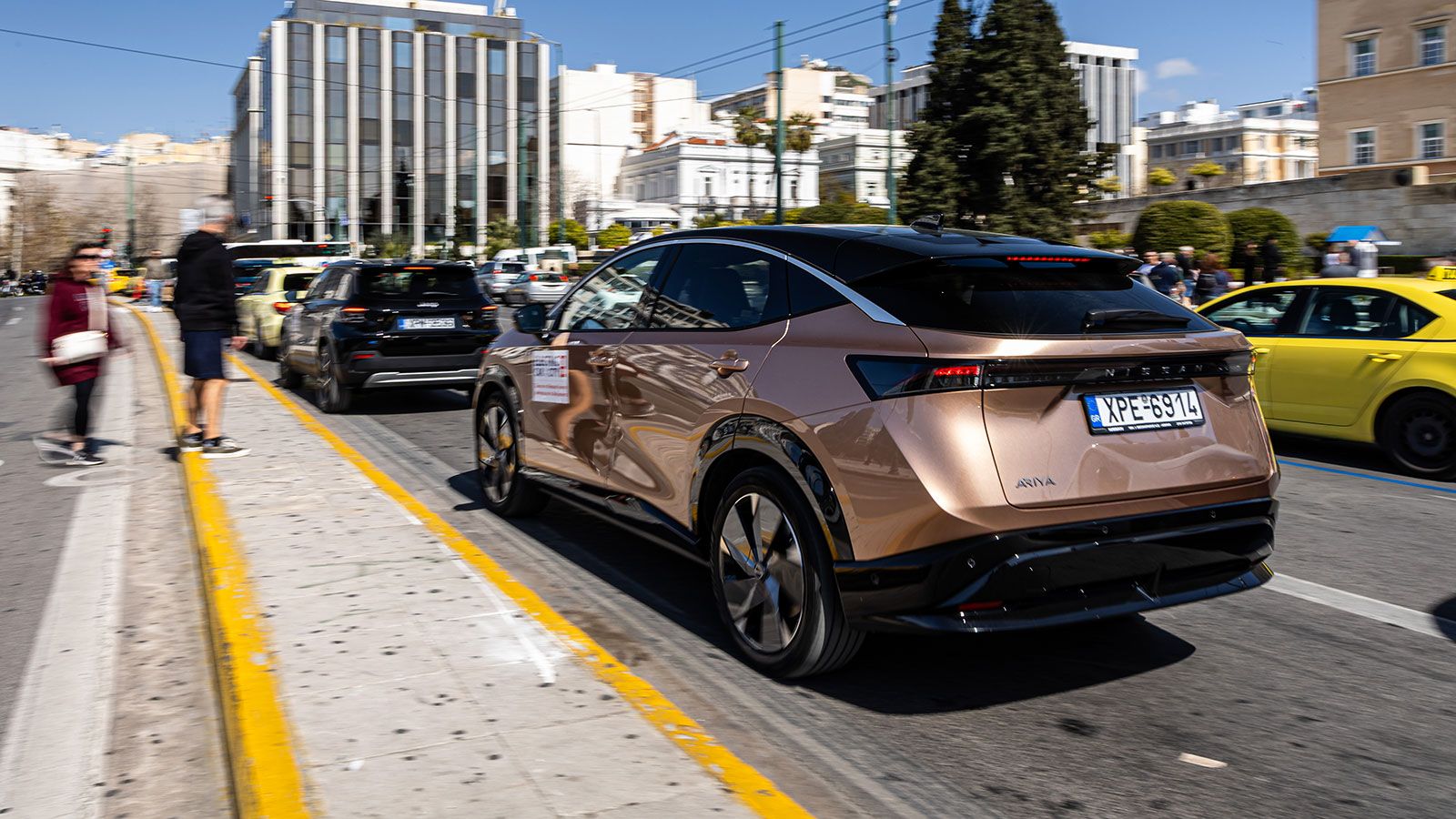 Το Nissan Ariya έχει μεγάλη μπαταρία και καίει 16,4 kWh/100 χλμ., προσφέροντας έτσι έως και 530 χλμ. αυτονομίας σε συνθήκες αντίστοιχες με αυτές του E