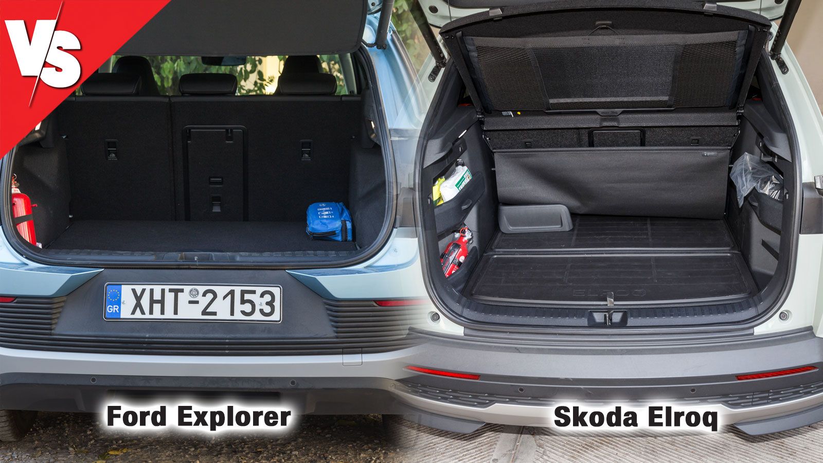 Ο χώρος αποσκευών των 530 λτ. του Explorer είναι από τους μεγαλύτερους που συναντάμε στα ηλεκτρικά μοντέλα της κατηγορίας. Το Skoda Elroq βρίσκεται στ