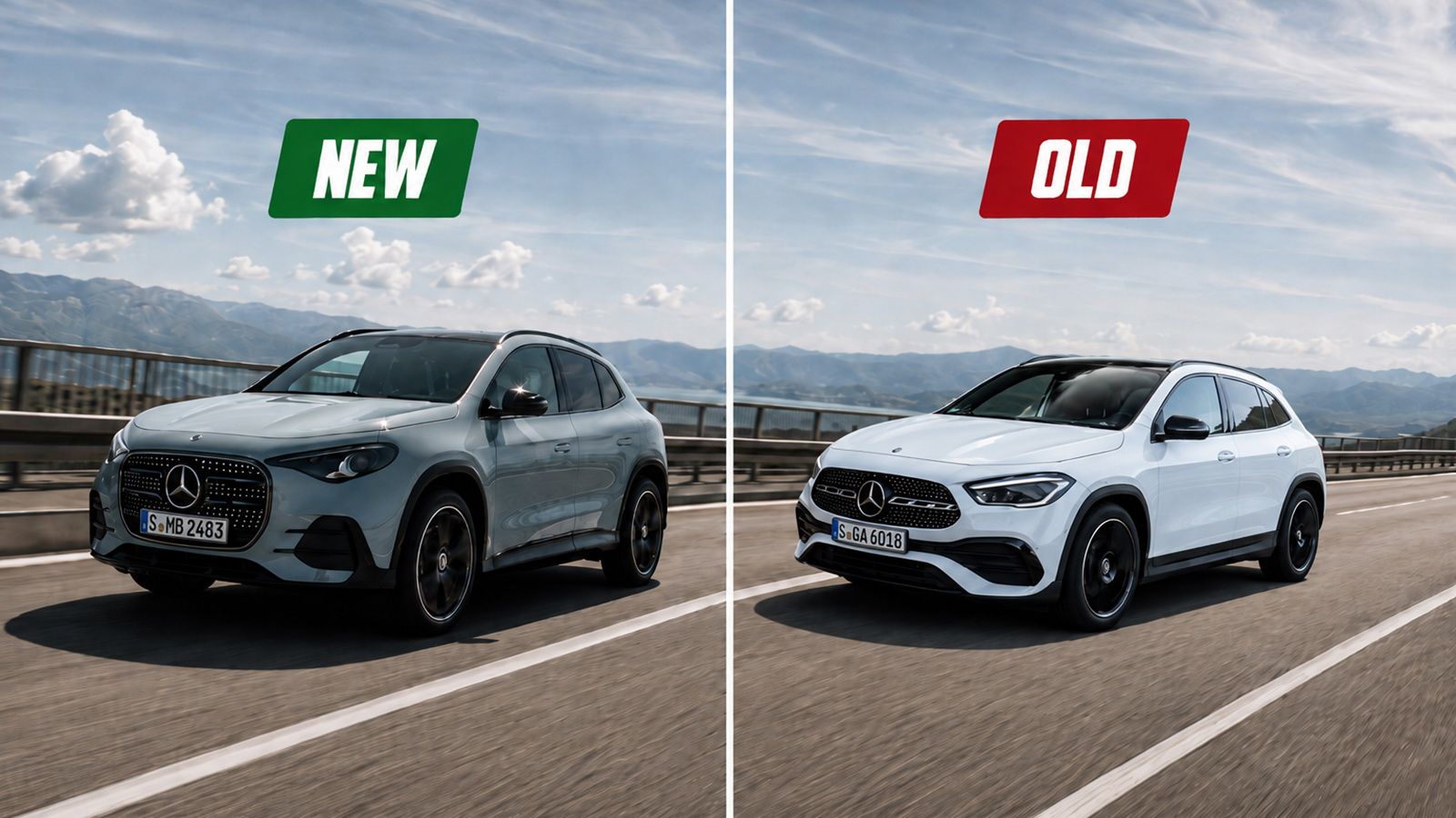 Mercedes GLA New vs OLD front view