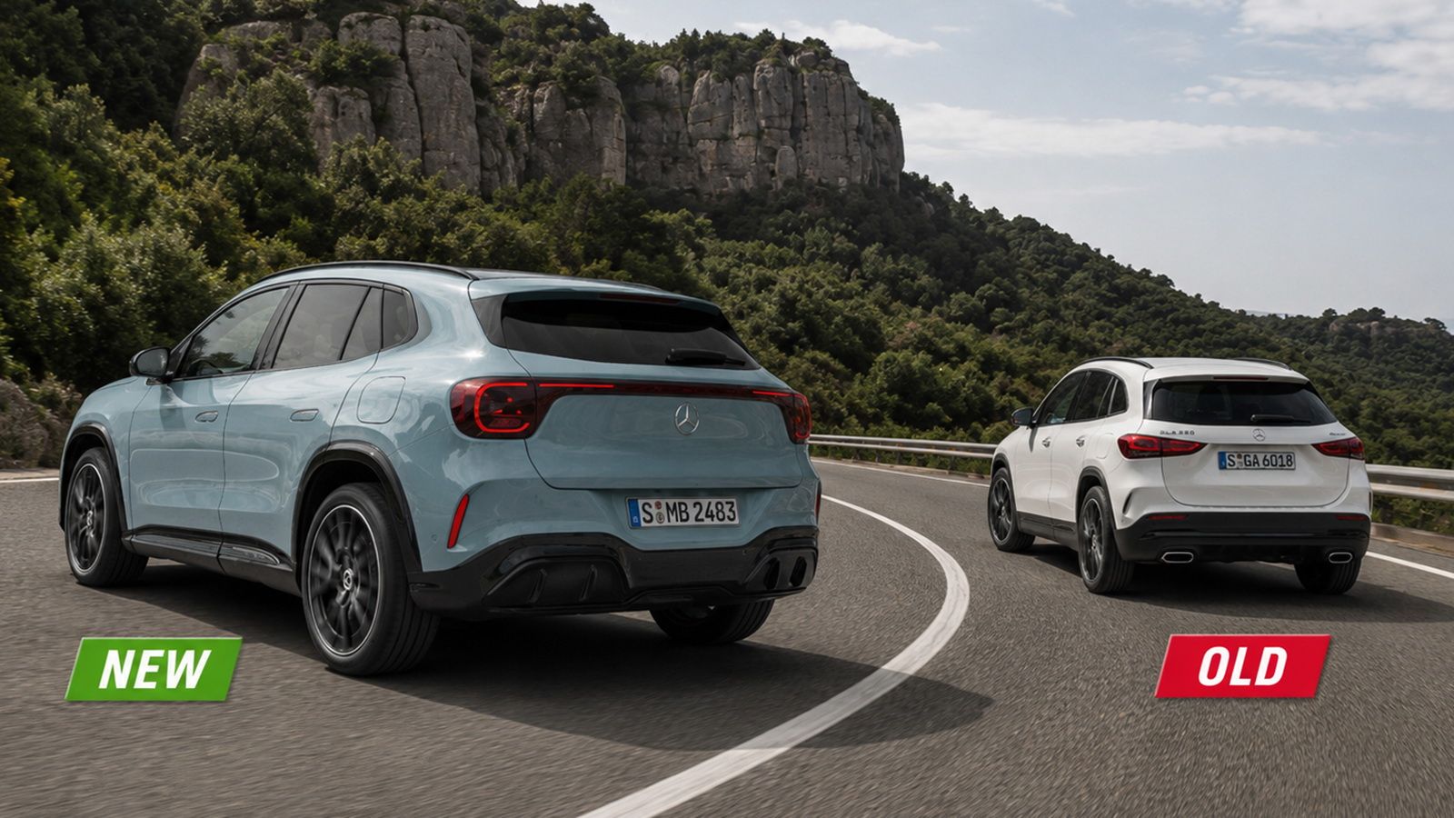 Mercedes GLA New vs Old rear view