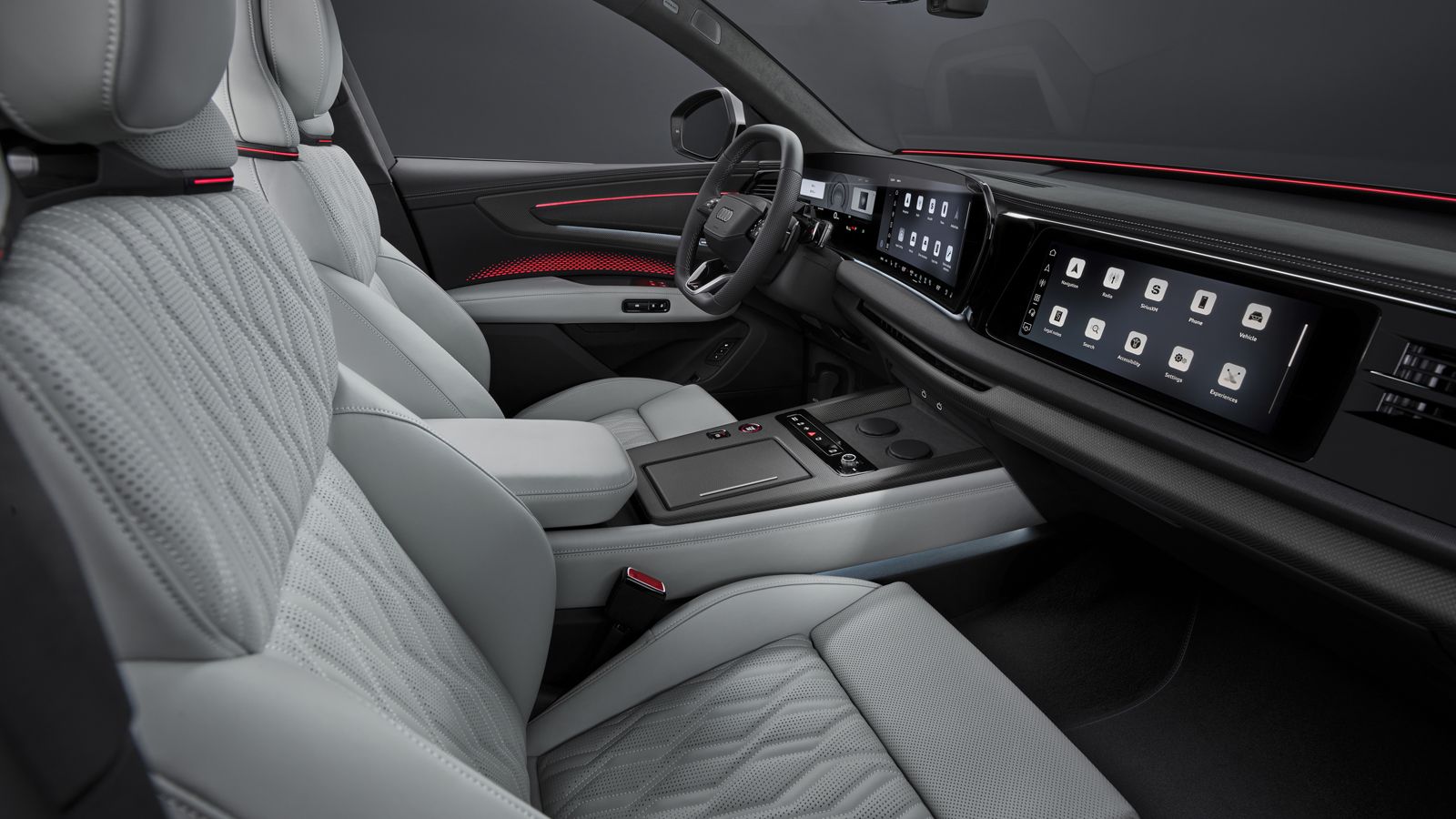 interior, front sport seats, digital stage