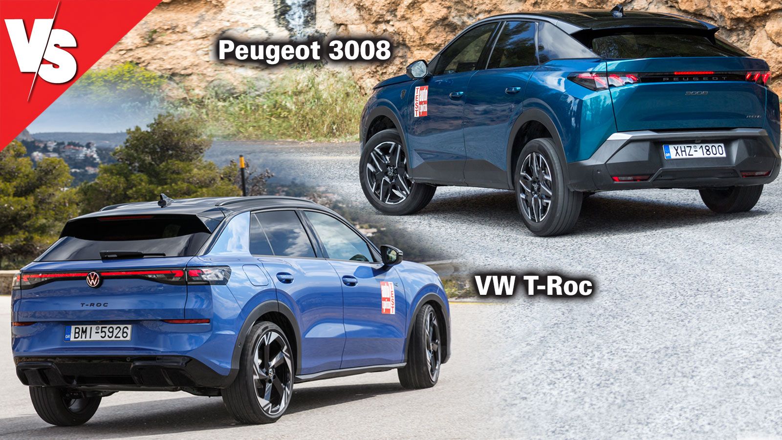 Στο δρόμο το Peugeot 3008 εντυπωσιάζει με την προσφερόμενη άνεση και τα χαμηλά επίπεδα θορύβου, ενώ το T-Roc απαντά με ένα ελαφρώς πιο ζωντανό χαρακτή