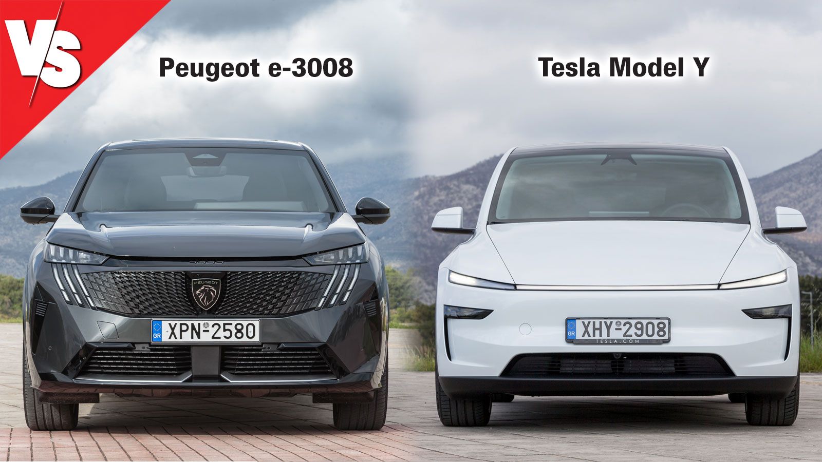 Και τα δύο SUV είναι τετρακίνητα με δύο ηλεκτροκινητήρες, με το Tesla Model Y να αποδίδει συνολικά 514 ίππους έναντι 325 του Peugeot e-3008, που υπερτ