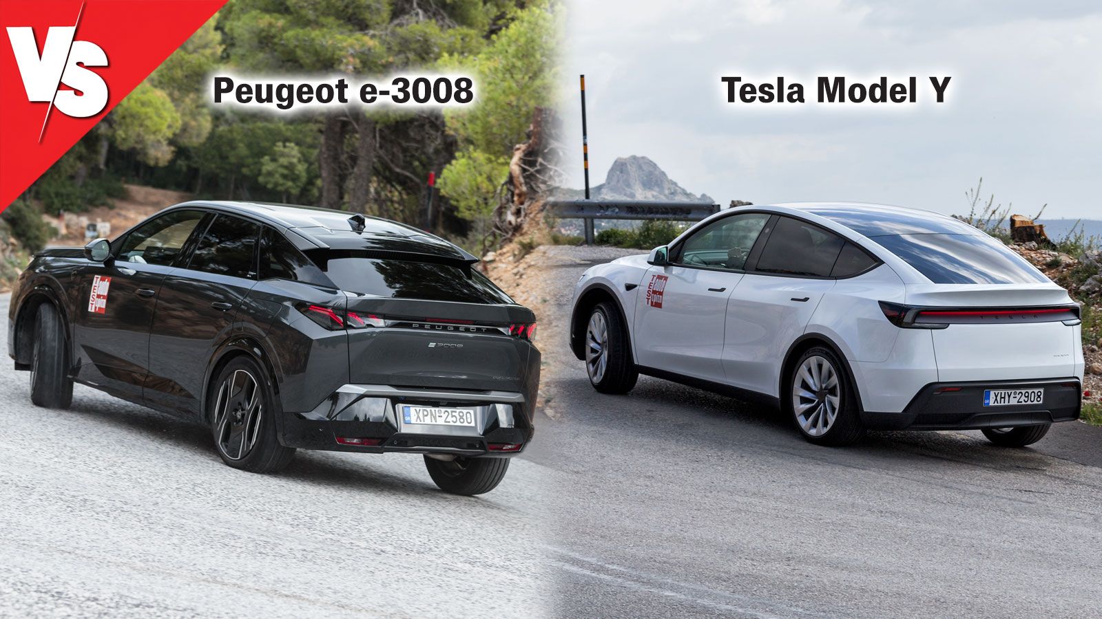Με αντίστοιχη χωρητικότητα μπαταρίας, το Tesla Model Y φτάνει τα 440 χλμ. αυτονομίας έναντι 400 χλμ. του Peugeot e-3008, χάρη στην χαμηλότερη κατανάλω