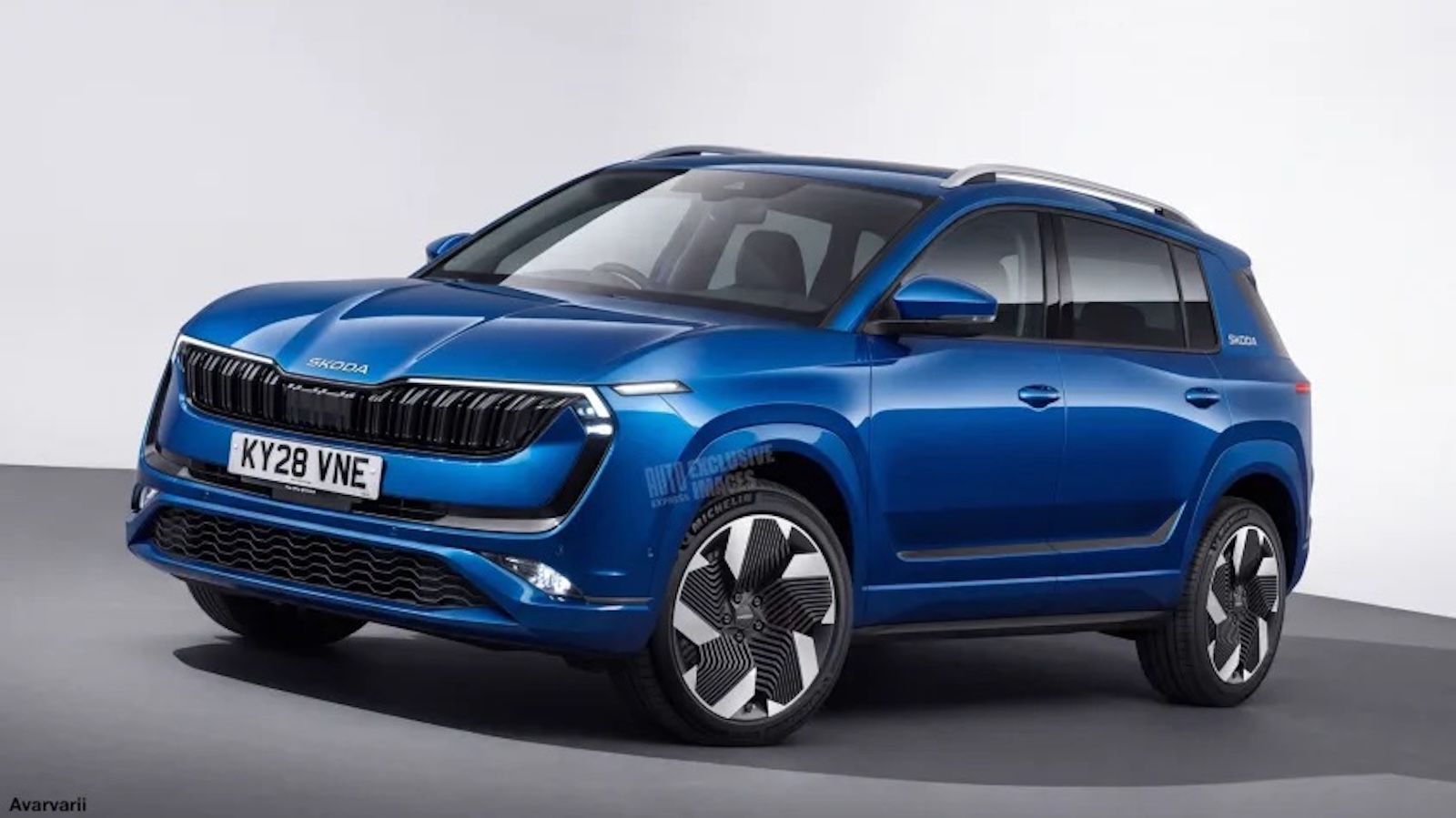 Ψηφιακή απεικόνιση της επόμενης γενιάς του Skoda Karoq. 