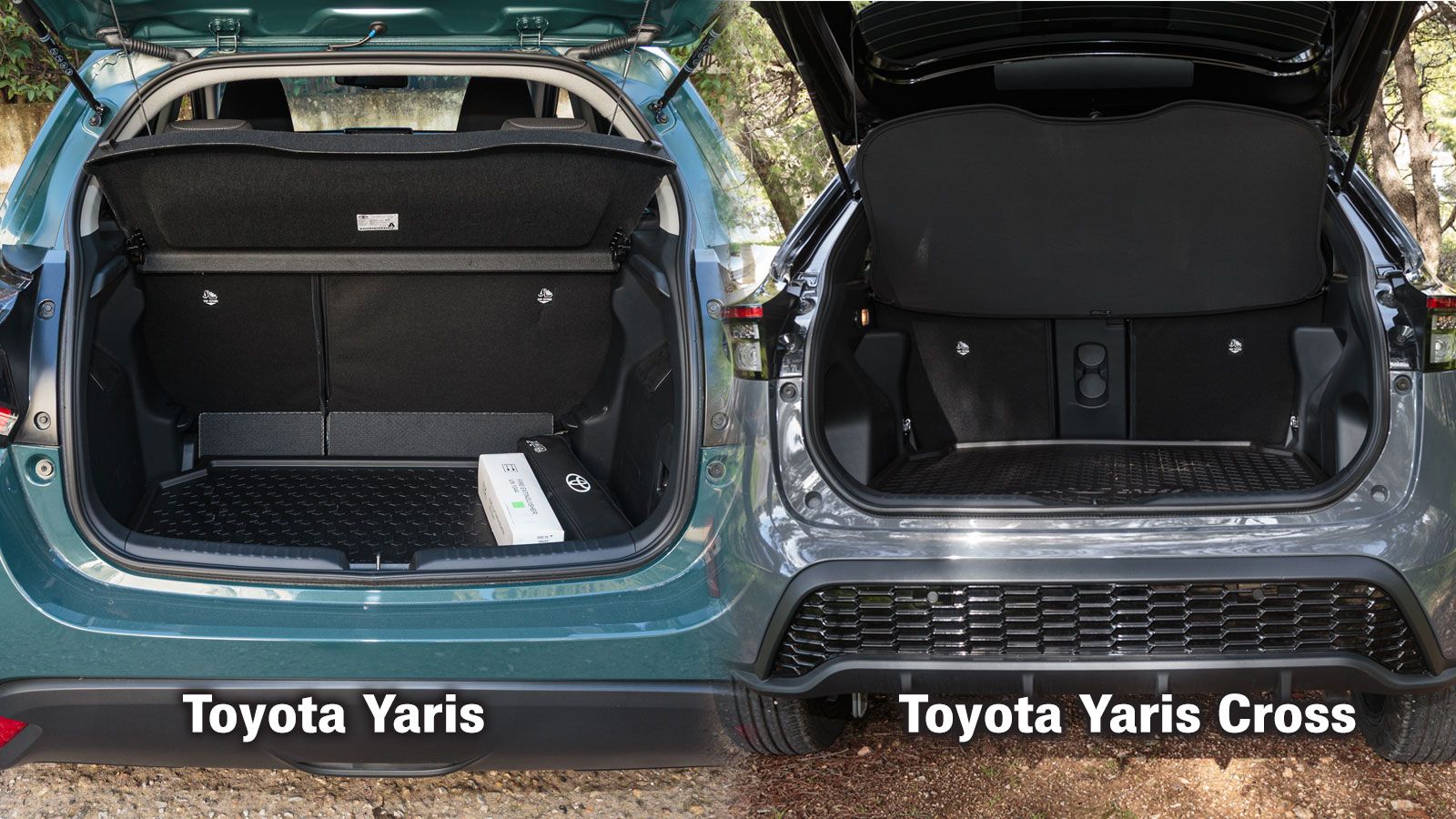 Το Toyota Yaris Cross θυσίασε λίγο από το χώρο για τα πόδια των πίσω, προς όφελος του χώρου αποσκευών που έχει όγκο 397 λτ. και είναι 111 λτ. μεγαλύτε