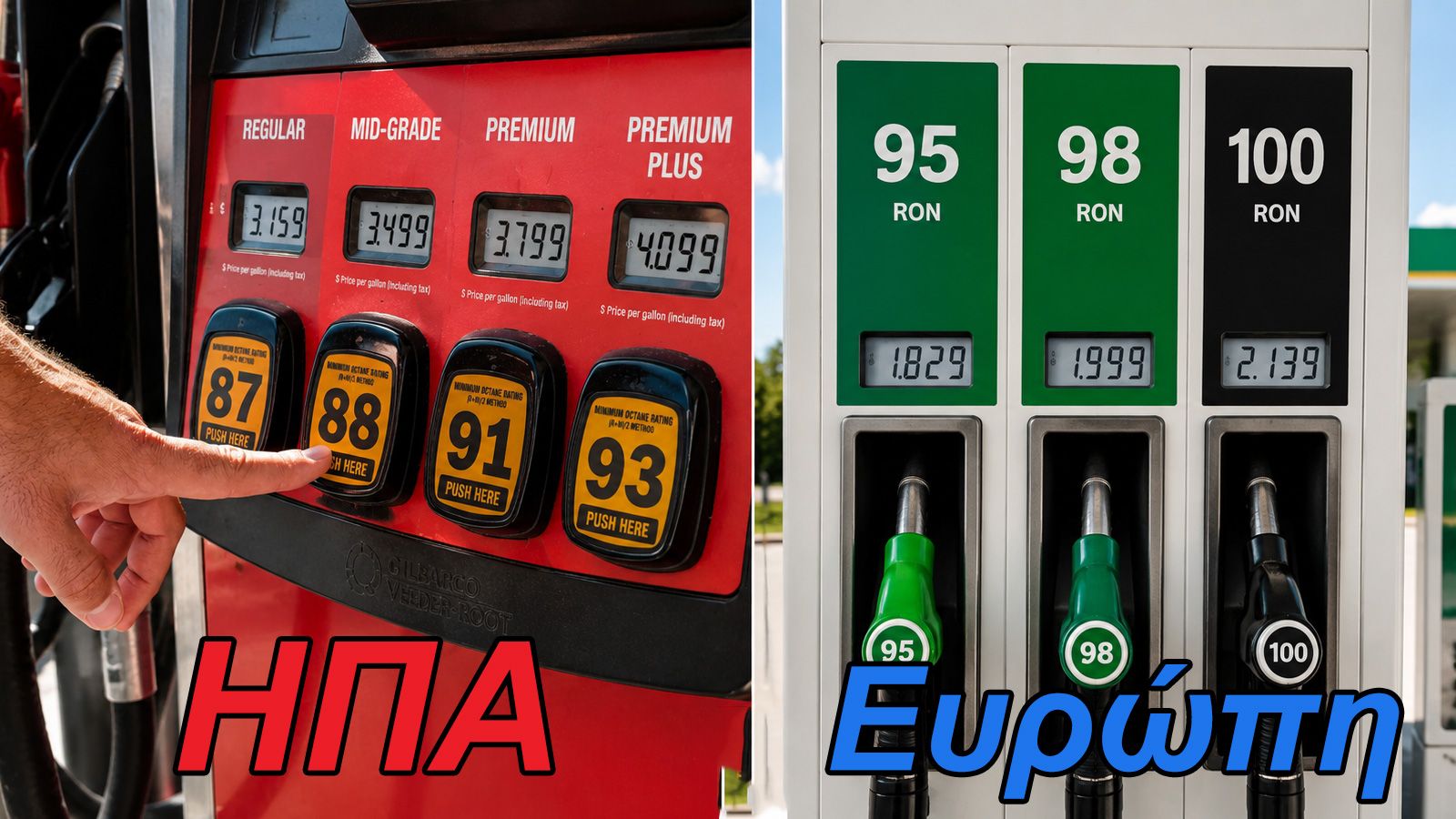 Γιατί η βενζίνη στις ΗΠΑ είναι «λιγότερα» οκτάνια;