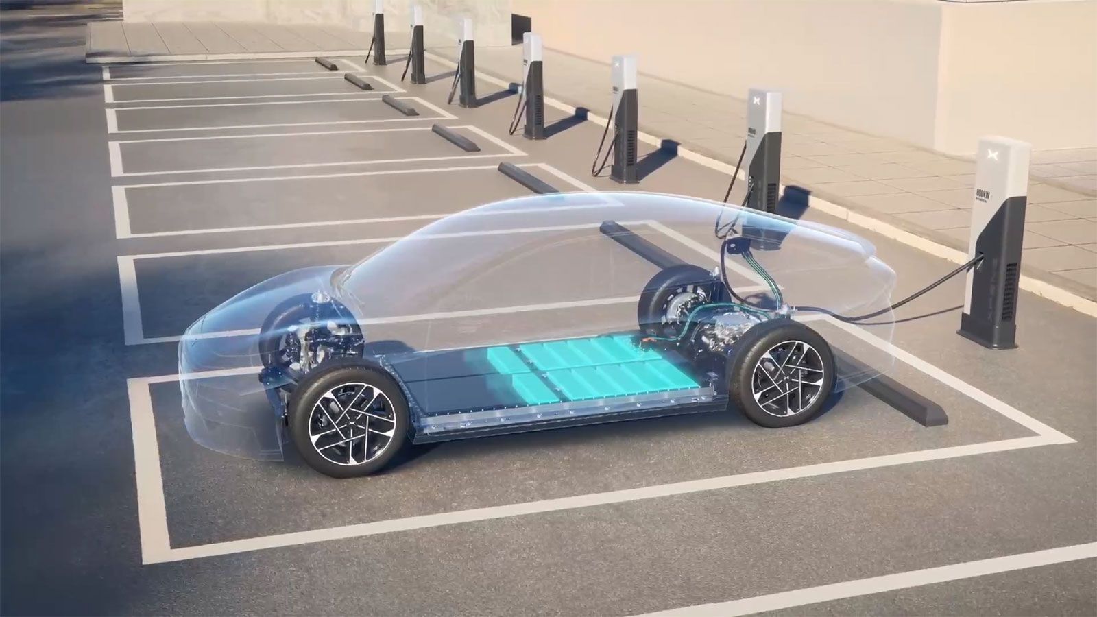 Η αρχιτεκτονική των 800V επιτρέπει την «ultra fast» φόρτιση με το καινοτόμο σύστημα 5C Supercharging AI της XPeng με μέγιστη ισχύ 446 kW, με τη διαδικ