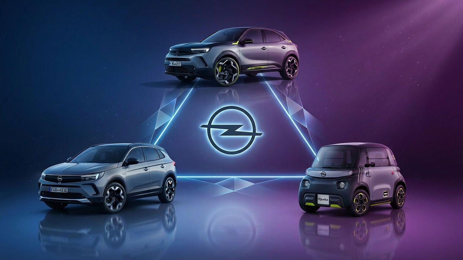 Το ηλεκτρικό τρίγωνο με οχήματα της Opel: Rocks, Mokka GSe & Grandland
