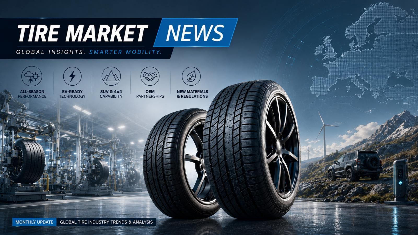 Ελαστικά αυτοκινήτου για SUV, EV και all-season χρήση σε ευρωπαϊκή αγορά.