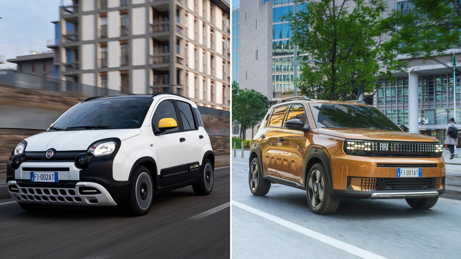 Fiat Panda & Fiat Grande Panda together. Panda Family