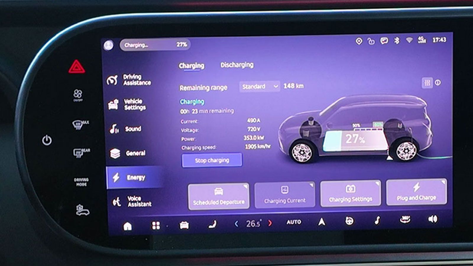 Το smart #5 έχε φτάσει τα 148 χλμ. αυτονομίας σε 2 λεπτά φόρτισης.