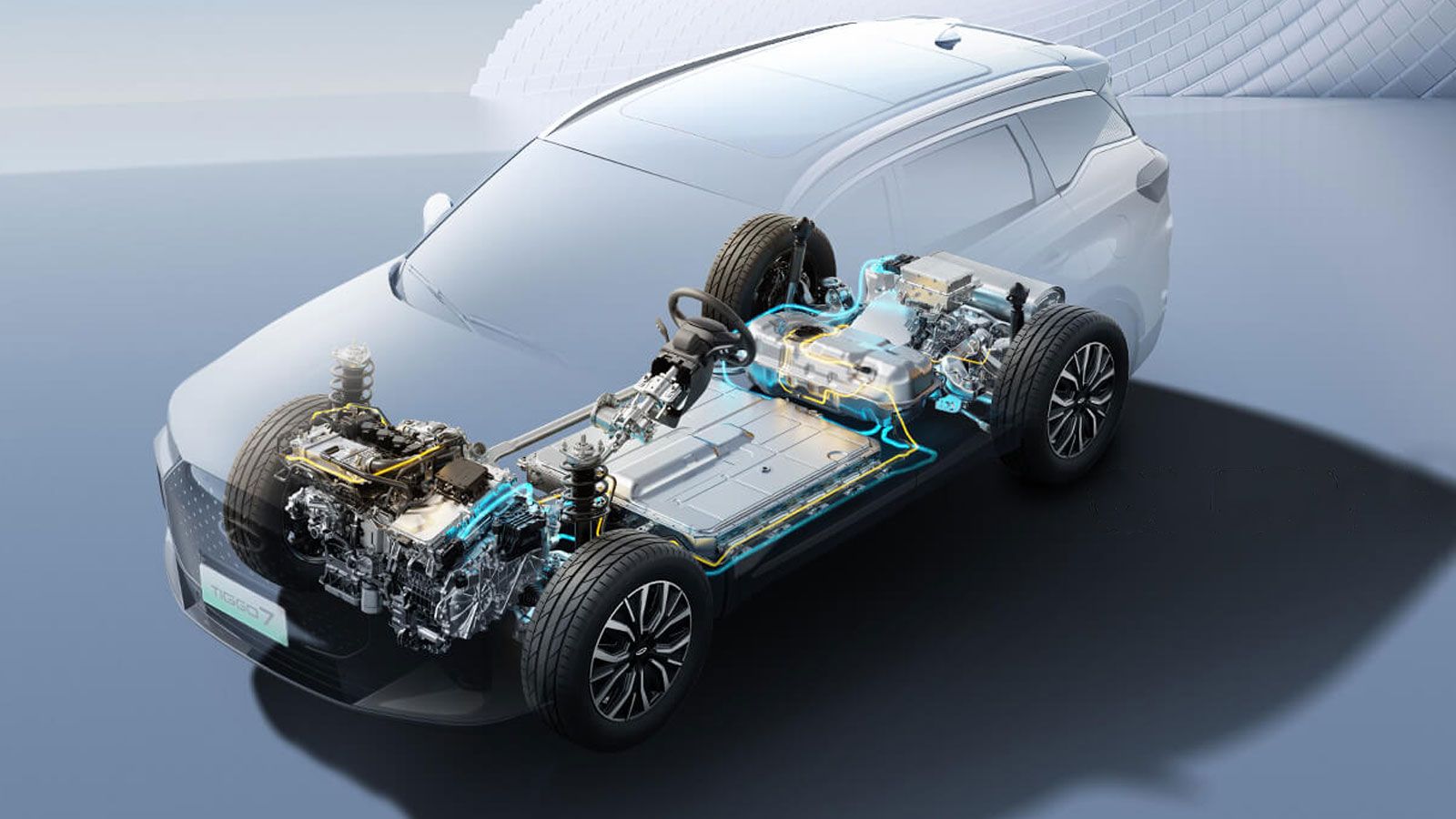 Στην τεχνολογία CSH (Chery Super Hybrid) κεντρικός πρωταγωνιστής είναι ένας 1.500άρης turbo βενζινοκινητήρας. Το παρών δίνουν ένας ηλεκτροκινητήρας πο
