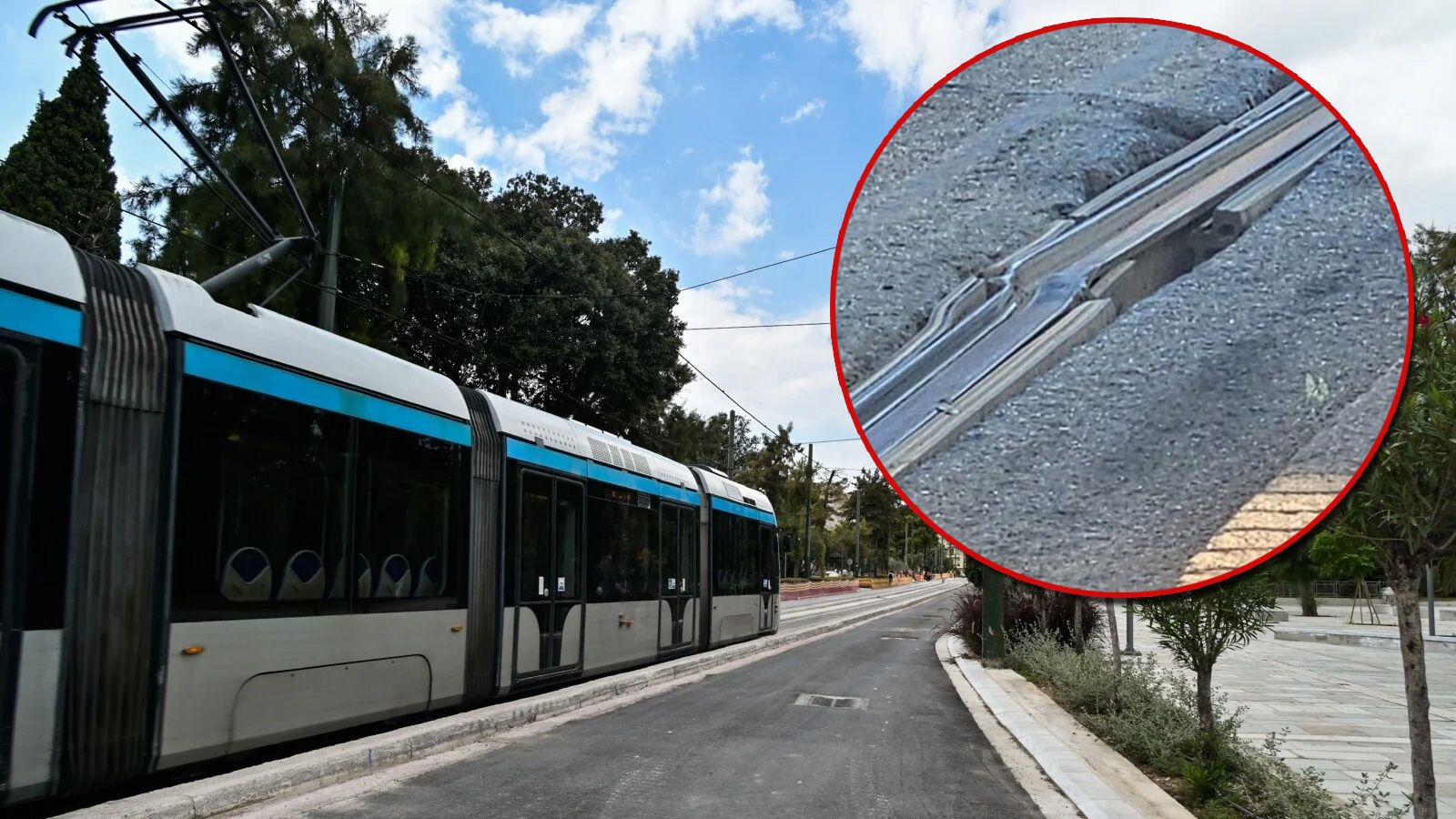Στράβωσαν οι γραμμές του τραμ λόγω ζέστης! Πού συνέβη;