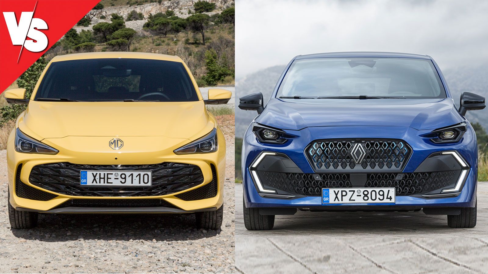 Μπορεί να μην τους φαίνεται αλλά τα MG3 και Renault Clio έχουν σχεδόν ταυτόσημες διαστάσεις. Συγχρόνως έχουμε αμφότερα δυναμική σχεδιαστική λογική, με