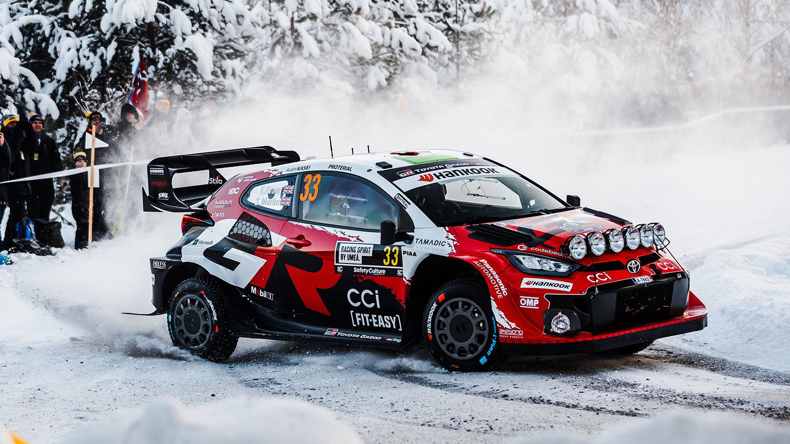 WRC Rally Σουηδίας: Καρέ της Toyota με πρώτο τον Evans